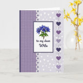 Blumen Muttertags Indigo Karte (Gelbe Blume)
