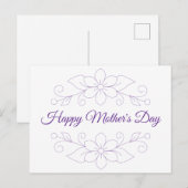 Blumen-Muttertags-Karte Feiertagspostkarte (Vorne/Hinten)