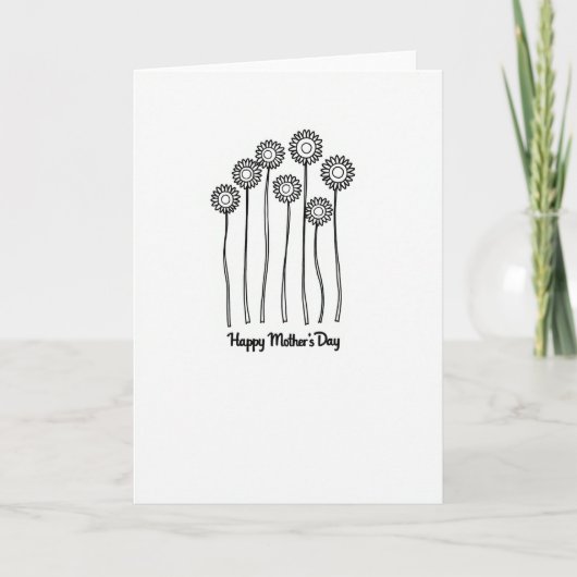 Blumen-Muttertags-Karte mit Ausschnittdesign Karte (Vorderseite)