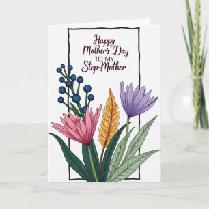Blumen-Muttertags-Kunstillustrationskarte Karte
