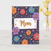 Blumen-Muttertags-Papierbastelkarte Karte (Gelbe Blume)