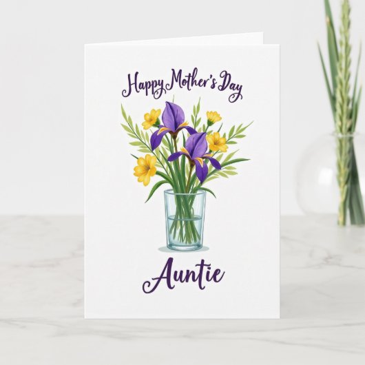 Blumen-Muttertags-Tante-Karte Karte (Vorderseite)