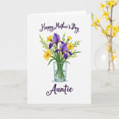 Blumen-Muttertags-Tante-Karte Karte (Gelbe Blume)