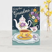 Blumen-Muttertags-Teatime-Karte Karte (Gelbe Blume)