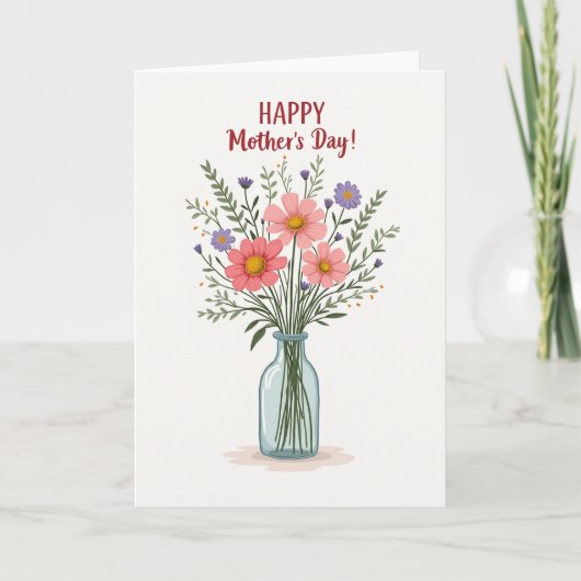 Blumen Muttertagskarte Karte (Vorderseite)