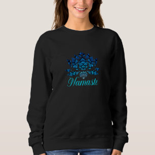 Blumen Namaste Yoga Aquarell Meditation Zen Boheme Sweatshirt