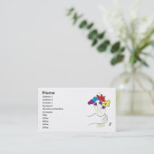 Blumen, Name, Adresse 1, Adresse 2, Kontakt 1,… Visitenkarte (Stehend Vorderseite)