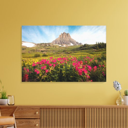Blumen | Nationalpark des Gletschers von Montana Leinwanddruck (Insitu (Wohnzimmer))