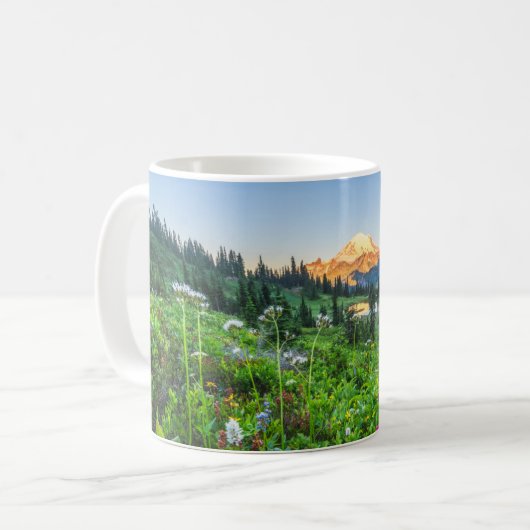 Blumen | Nationalpark Rainier Kaffeetasse (Vorderseite Links)
