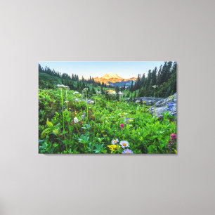 Blumen Nationalpark Rainier Leinwanddruck