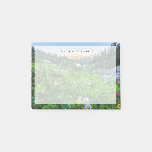 Blumen | Nationalpark Rainier Post-it Klebezettel (Vorderseite)
