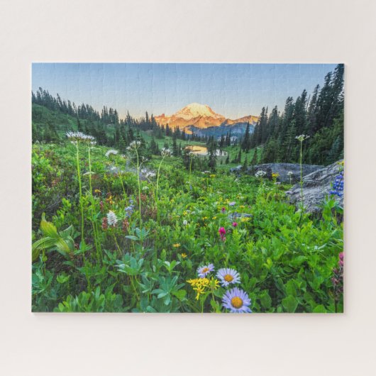 Blumen | Nationalpark Rainier Puzzle (Horizontal)
