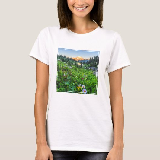 Blumen | Nationalpark Rainier T-Shirt (Vorderseite)