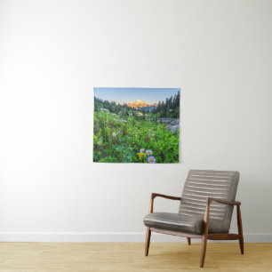 Blumen Nationalpark Rainier Wandteppich