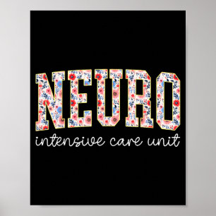 Blumen Neuro Intensivstation Krankenschwester Gehi Poster