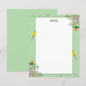 Blumen Notizblock (Vorne/Hinten)