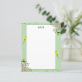 Blumen Notizblock (Stehend Vorderseite)