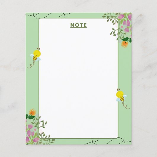 Blumen Notizblock (Vorderseite)