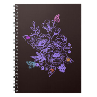 Blumen Notizbuch| Dunkle Ästhetik Notizblock