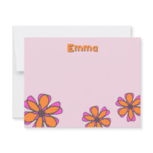 Blumen-Notizkarte im modernen Stil