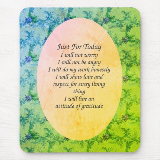 Blumen nur für heute inspirierend mousepad (Vorne)