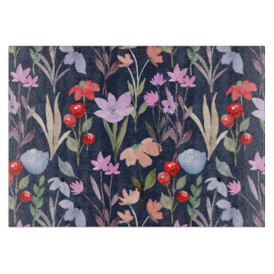 Blumen Oberflächenmuster Mode Botanisch           Schneidebrett