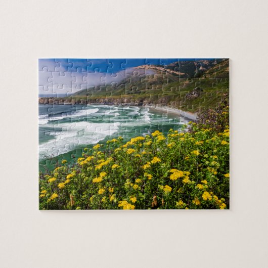 Blumen oberhalb des Sand-Dollar-Strandes Puzzle (Horizontal)