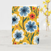 Blumen-Ocker-Musterkarte Karte (Gelbe Blume)