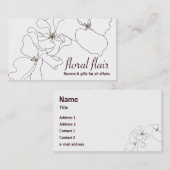 Blumen- oder Schenkungssteuer-Visitenkarte Visitenkarte (Vorne/Hinten)