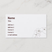 Blumen- oder Schenkungssteuer-Visitenkarte Visitenkarte (Rückseite)