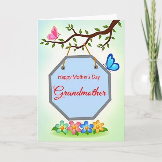 Blumen-Oma-Tag-Karte Karte (Vorderseite)