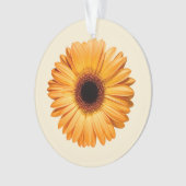 Blumen | Orange Gerbera Ornament (Vorderseite)
