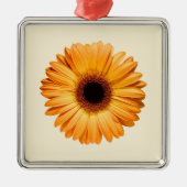 Blumen | Orange Gerbera Ornament Aus Metall (Vorne)