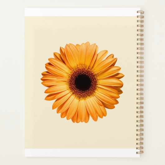 Blumen | Orange Gerbera Planer (Rückseite)