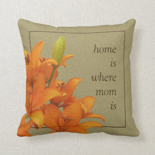 Blumen-orange Lilien für Mama Kissen
