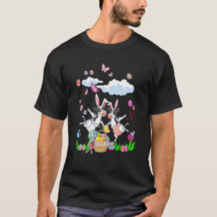 Blumen Paar Hase Kühe Ostertag Herzen Familie T-Shirt