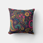 Blumen-Paisley-Muster Kissen (Vorderseite)