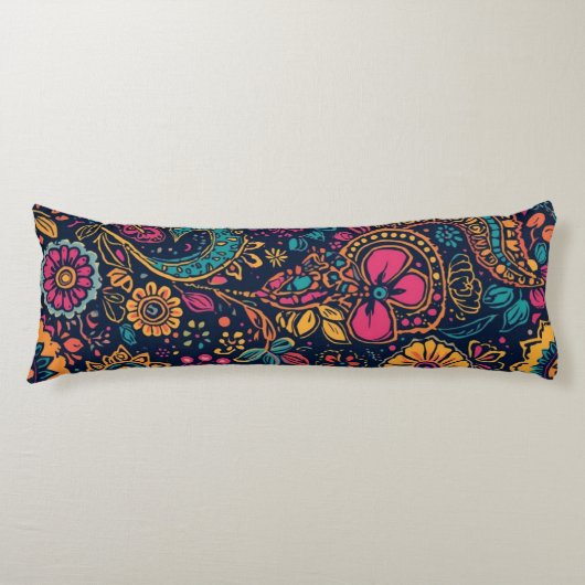 Blumen-Paisley-Muster Seitenschläferkissen (Vorderseite)