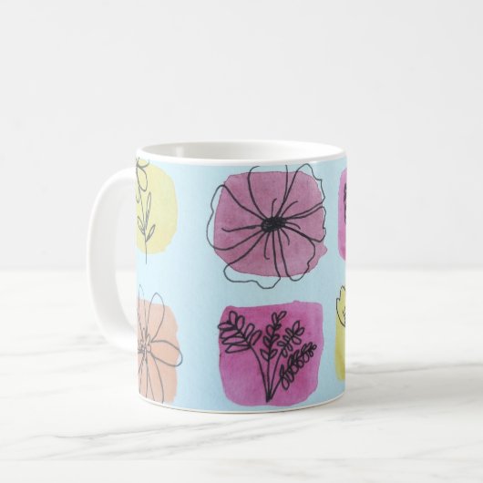 Blumen Palette Kaffeetasse (Vorderseite Links)
