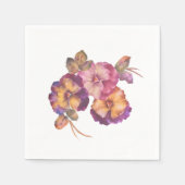 Blumen-Papier-Servietten Stiefmütterchen (50er Set Serviette (Vorderseite)