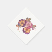 Blumen-Papier-Servietten Stiefmütterchen (50er Set Serviette (Ecke)