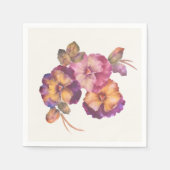 Blumen-Papier-Servietten Stiefmütterchen (50er Set Serviette (Vorderseite)