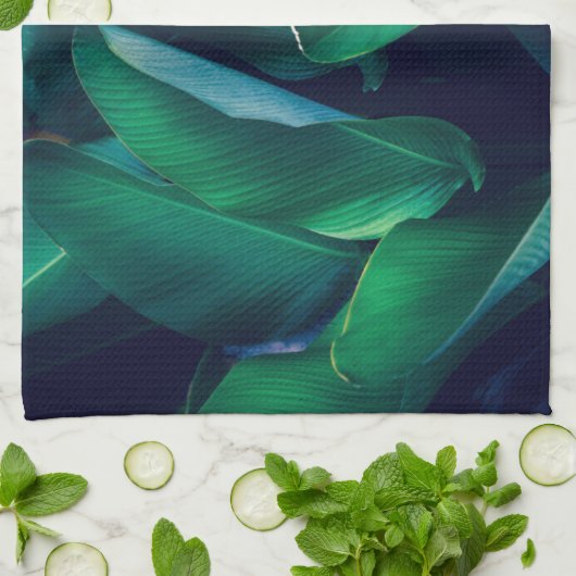 Blumen | Paradiesvogel Geschirrtuch (Gefaltet)