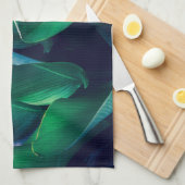 Blumen | Paradiesvogel Geschirrtuch (Viertel Falte)