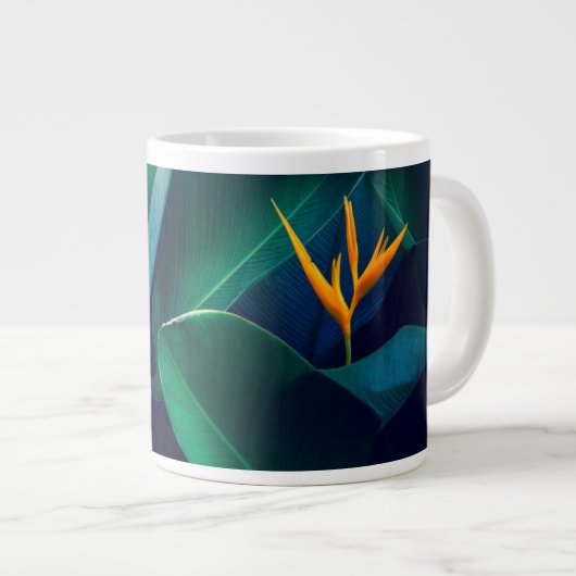 Blumen | Paradiesvogel Jumbo-Tasse (Vorderseite Rechts)