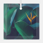 Blumen | Paradiesvogel Ornament Aus Glas (Vorderseite)