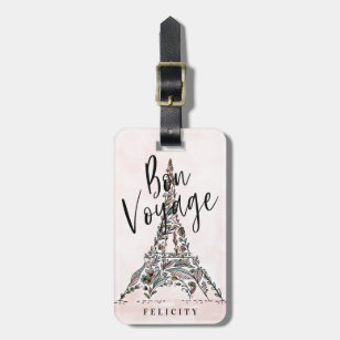 BLUMEN-Paris Eiffel der Reise-  Blumenturm Gepäckanhänger