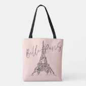 BLUMEN-Paris Eiffel Schönheits-Paris | Blumenturm Tasche (Rückseite)