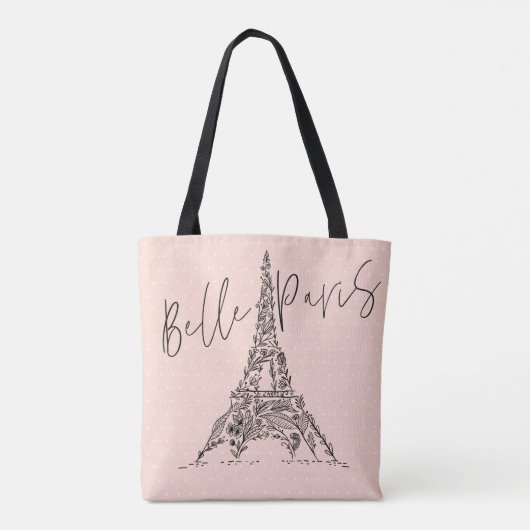BLUMEN-Paris Eiffel Schönheits-Paris | Blumenturm Tasche (Rückseite)