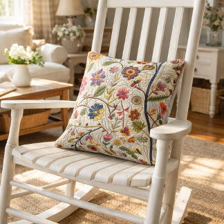 Blumen-Patchwork-Design Kissen